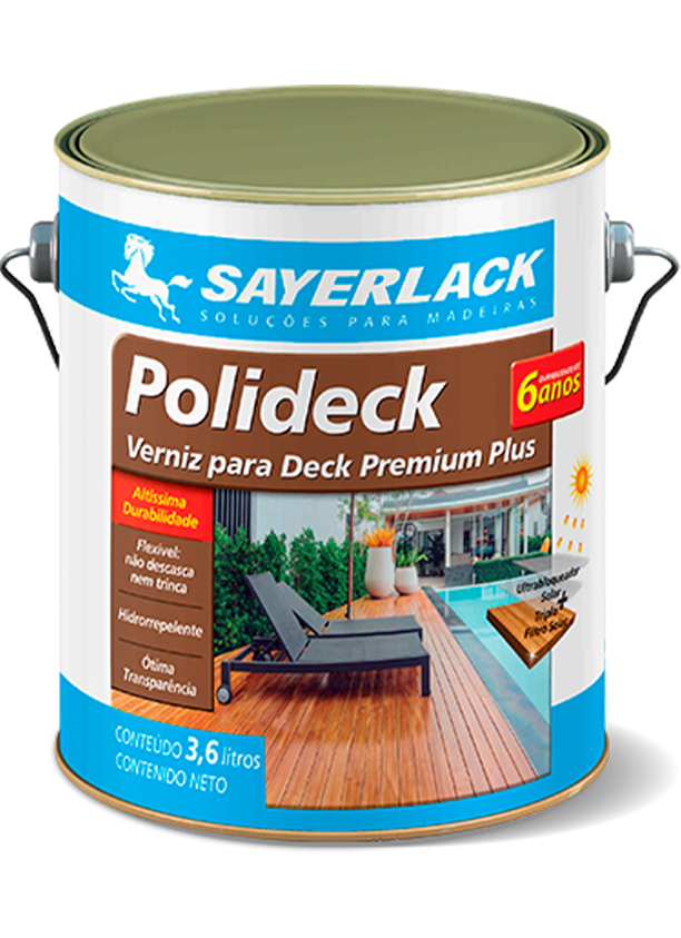 VERNIZ SAYERLACK P/ DECK POLIDECK LATA 900ML